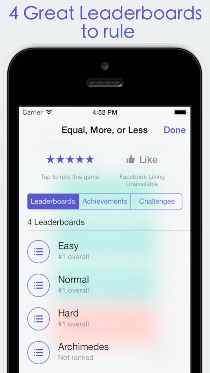 Equal, More, or Less