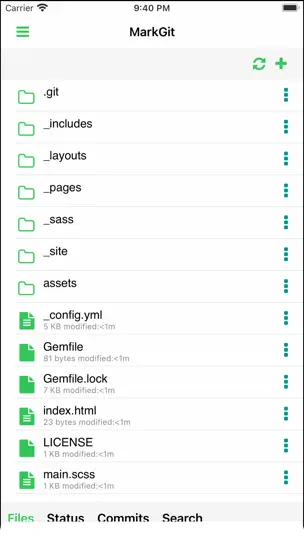 Скриншот MarkGit на iPhone 3