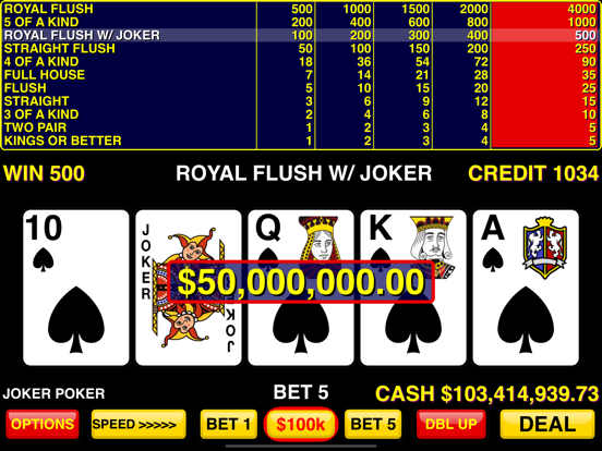 Video Poker Games iPad screenshot