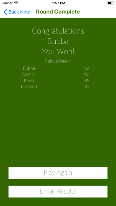 Bubba's Golf Scorecard screenshot 6