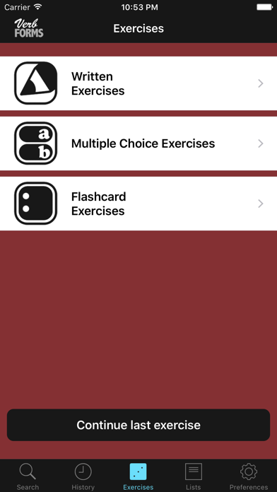 VerbForms Español Screenshot