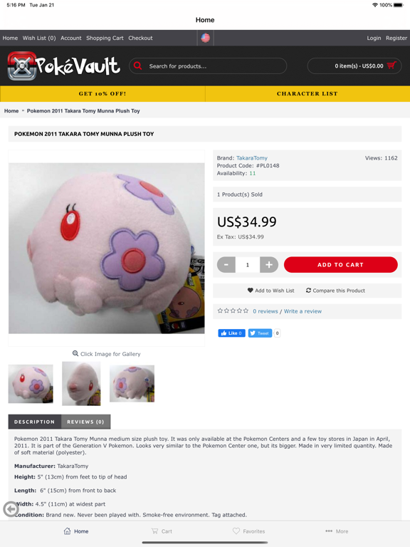 Poke Vault iPad screenshot 2 - Lifestyle app