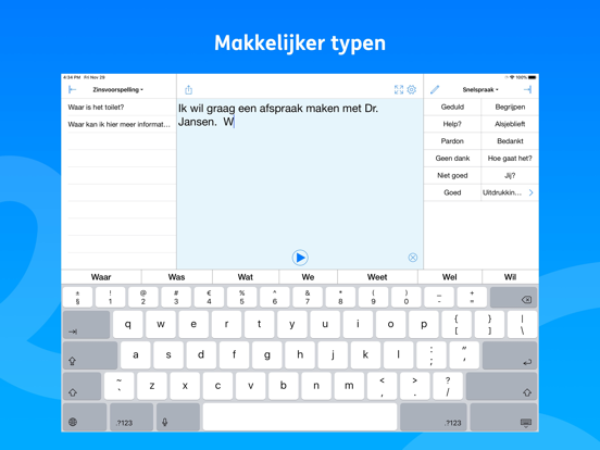 Proloquo4Text iPad app afbeelding 2