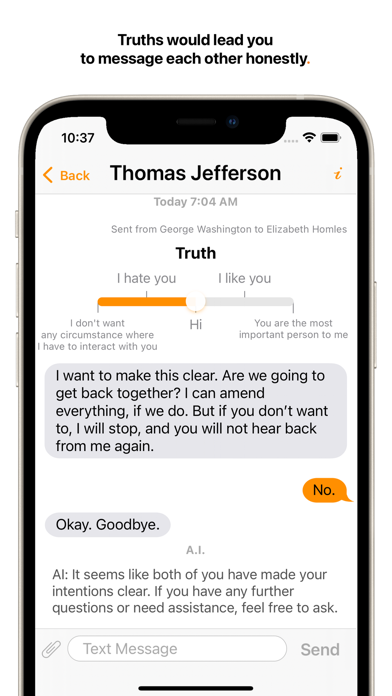 Truth - Honest Messaging Screenshot