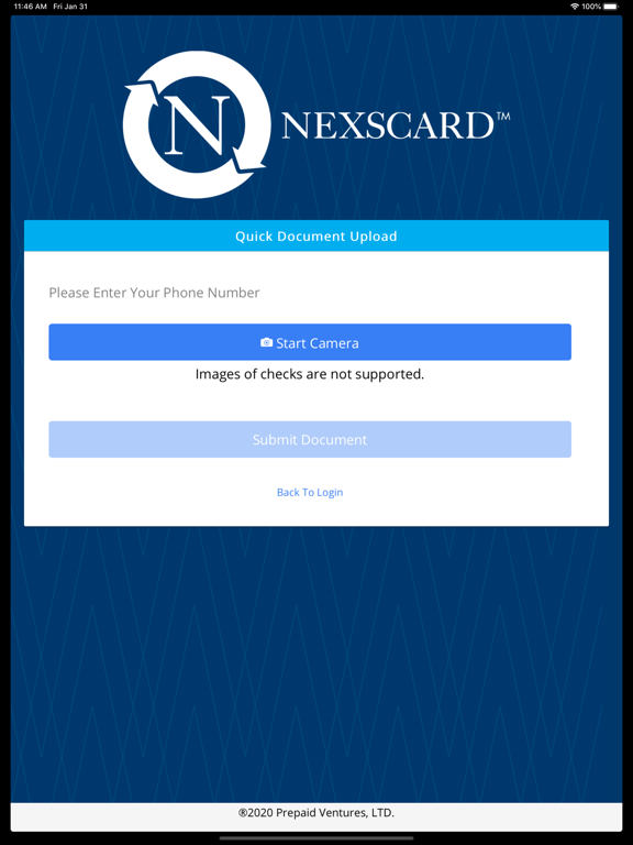 NexsCard iPad screenshot