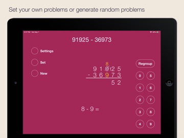 Column Subtraction iPad screenshot