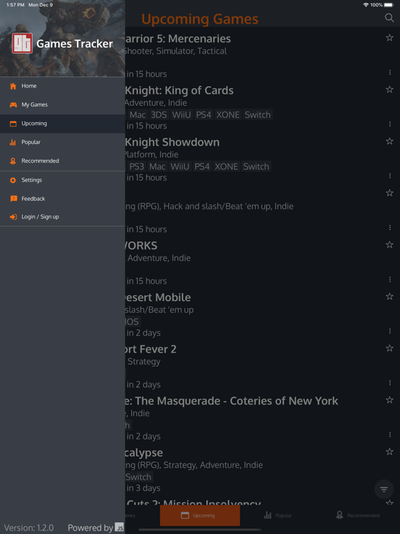Games Tracker iPad screenshot 5 - Entertainment app
