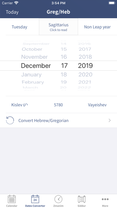 Hebrew Calendar - הלוח העברי iPhone screenshot 5 - Utilities app