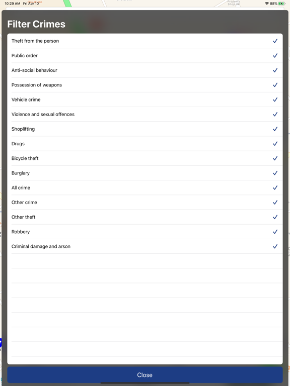 Crime Map Watch UK iPad screenshot 4 - Reference app