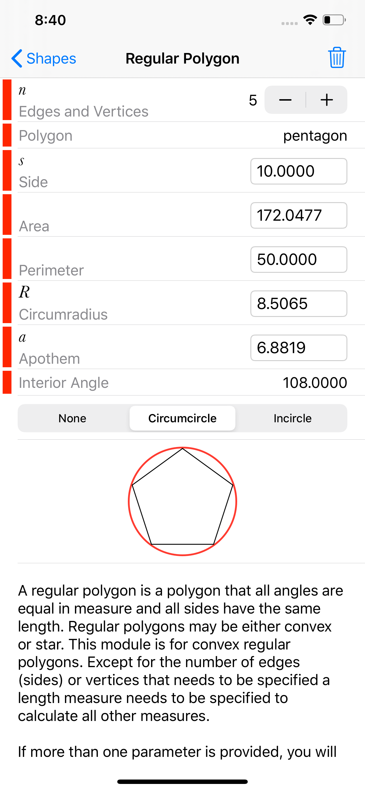 Geometry Calculator++ screenshot 7
