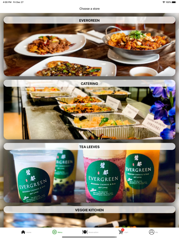 Evergreen Restaurant iPad screenshot 4 - Food & Drink app