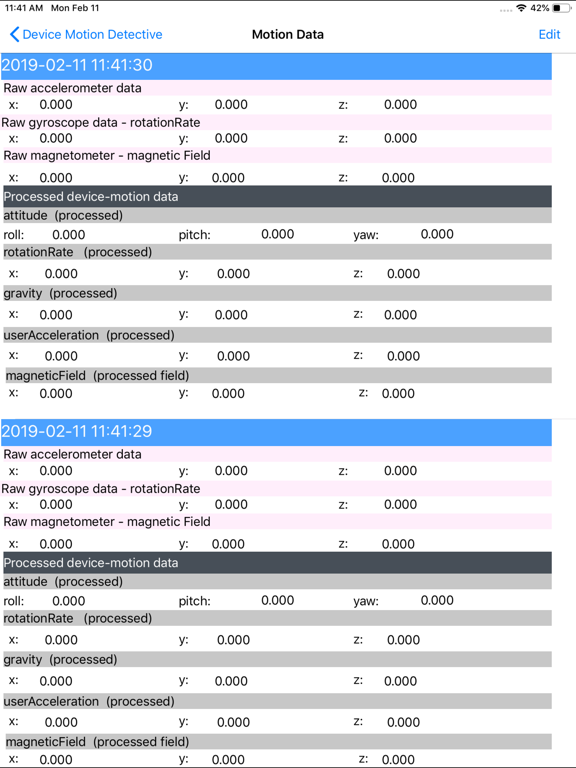 Screenshot #5 for Device Motion Detective