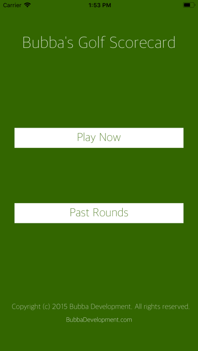 Bubba's Golf Scorecard screenshot 1