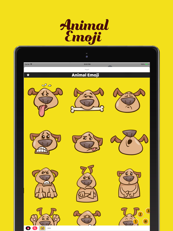 Animal Emoji Chat – Cute Pets iPad screenshot 1 - Stickers app