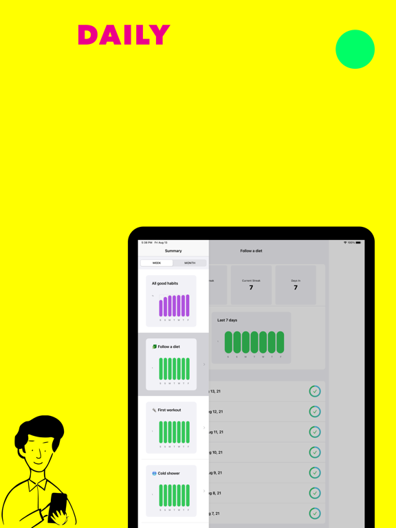 Screenshot #6 pour Smart Habit - Progress Streaks