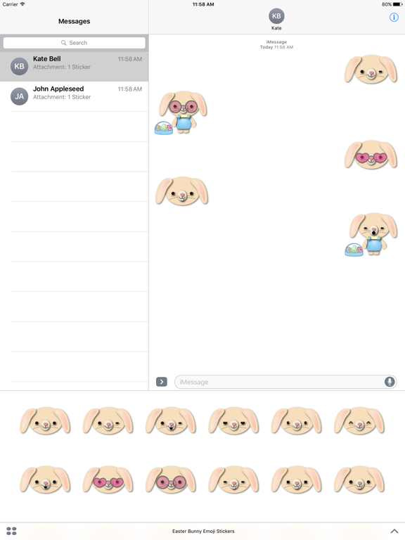 Screenshot #5 pour Easter Bunny Emoji Stickers