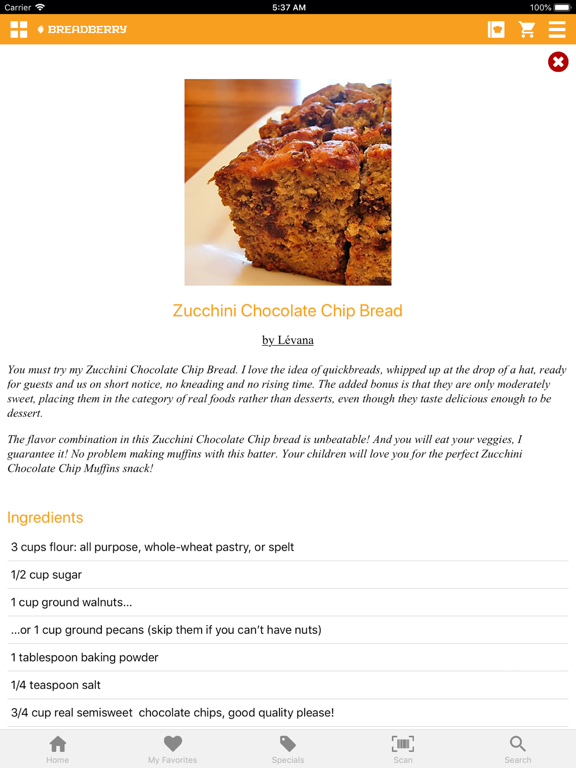 Breadberry iPad screenshot 4 - Shopping app