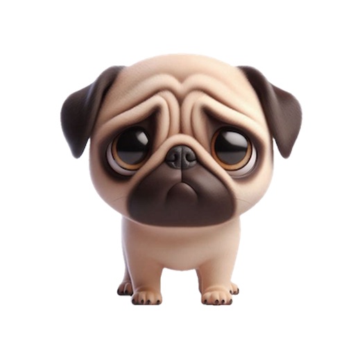 Sad Pug Stickers