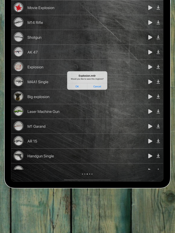 Gun and Explosion Ringtones + iPad screenshot 4 - Entertainment app