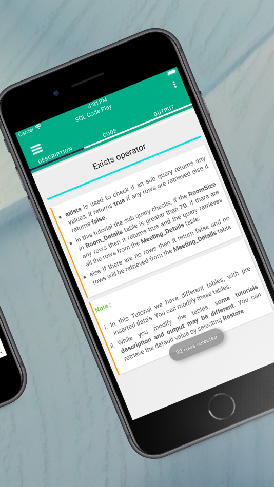 #5. SQL Code Play (iOS) De: Merbin Joe