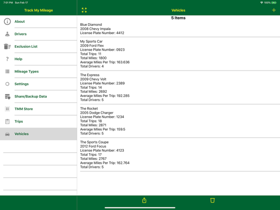 Track My Mileage iPad screenshot 9 - Utilities app