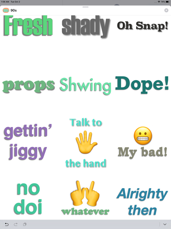 90s Stickers iPad screenshot 6 - Stickers app