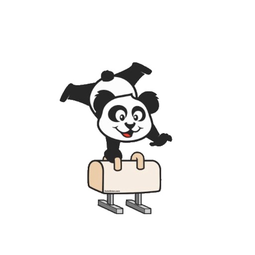 Panda Gymnast Stickers