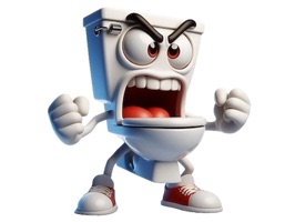 Angry Toilet Stickers