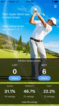 Golf Swing Tempo Analyzer screenshot 1