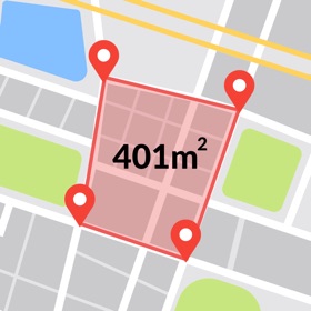 GPS Field Area Measure Map