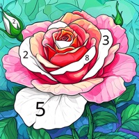 大人向け数字による塗り絵