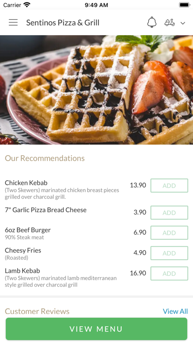 Sentinos Pizza & Grill Screenshot
