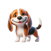 Happy Beagle Stickers