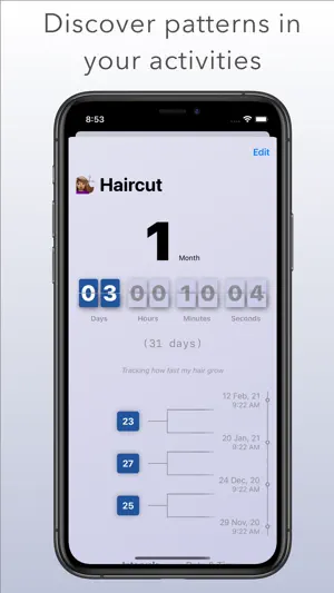 Since: Event & Habit tracker screenshot 4