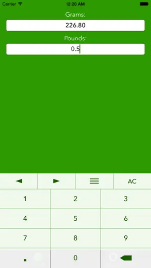 Pounds To Grams screenshot 2