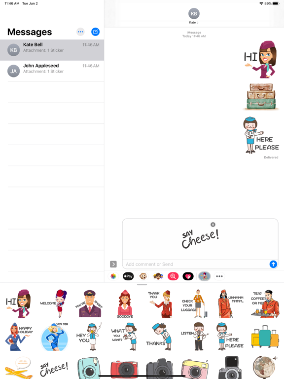Screenshot #6 pour Cabin Crew Emoji Stickers