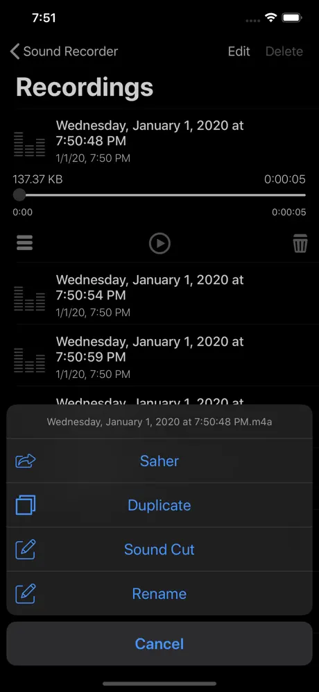 Sound recording recorder