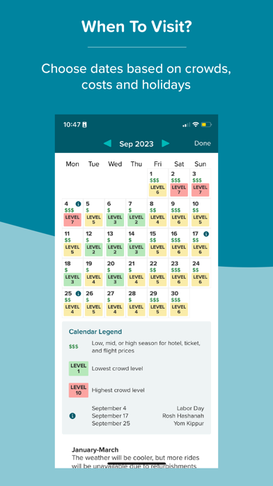 Theme Park Vacation Planner Screenshot