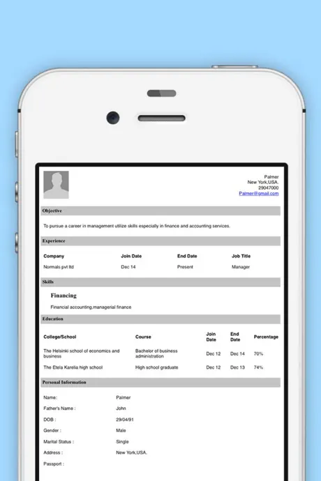 Easy Resume Builder