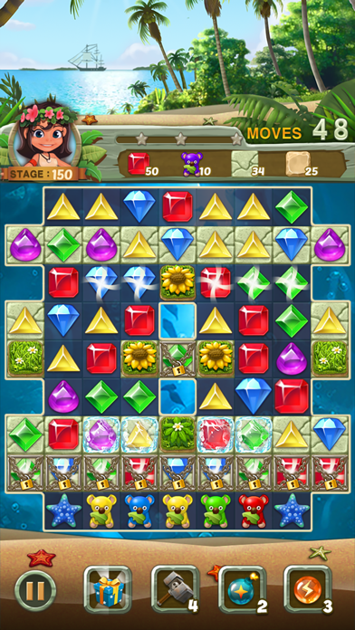 Paradise Jewel: Match-3 Puzzle iPhone screenshot 6 - Games app