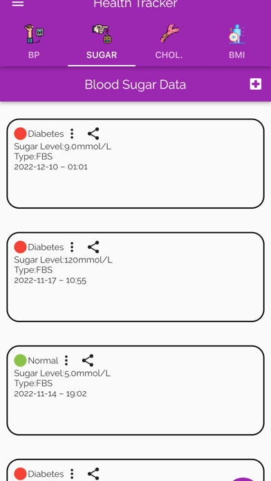 VitaTrack - Blood Pressure App Screenshot