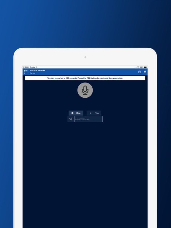 2000FM Network iPad screenshot 8 - Music app