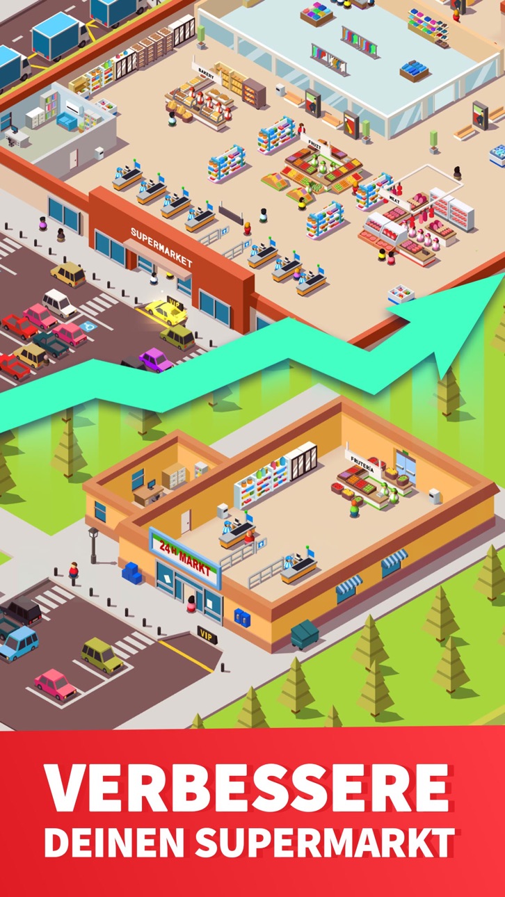 Idle Supermarket Tycoon - Shop iOS Mod IPA screenshot 4 - iOS game interface
