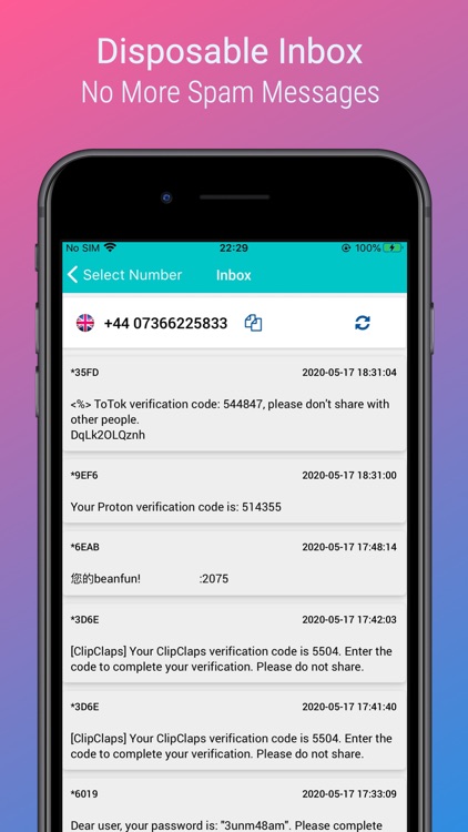 SMS Box - Receive SMS Online screenshot-3