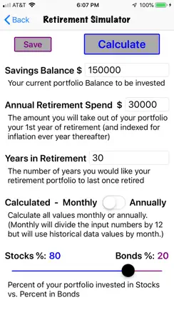 Retirement Investing Simulator iPhone image 2