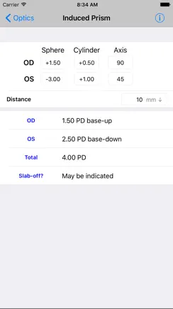 Optics Clinical Calculator iPhone image 2