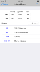 Optics Clinical Calculator screenshot