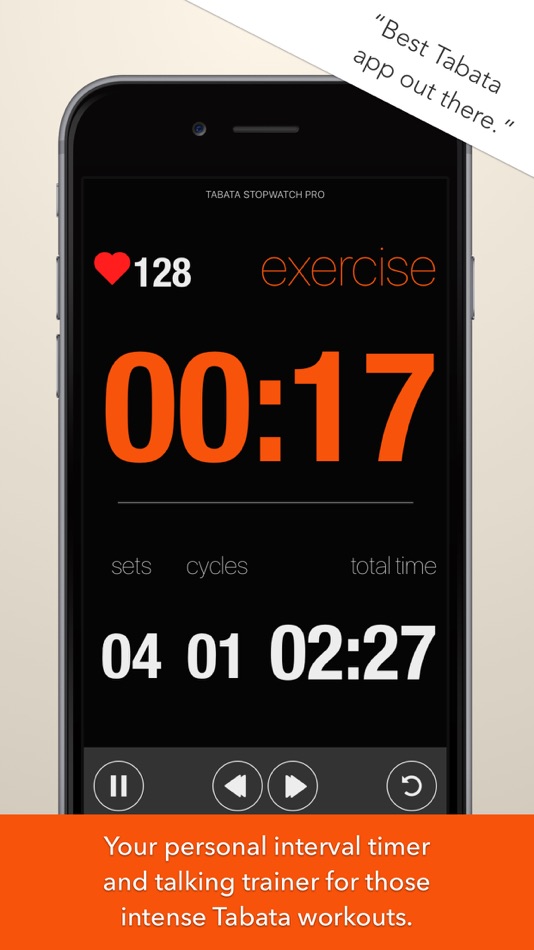 #1. Tabata Timer and HIIT Timer (iOS) 由: Anuj Seth