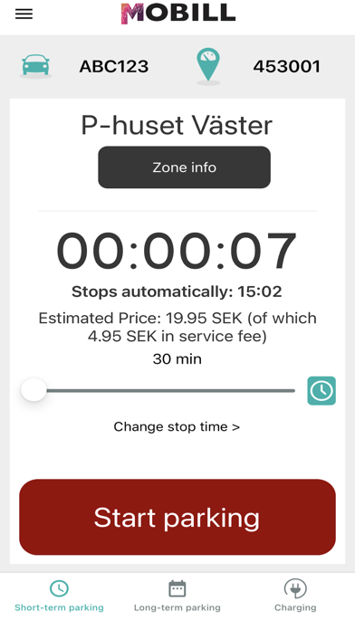 Screenshot #2 pour Mobill - Parkering & laddning