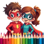 Super heroes drawing pages app